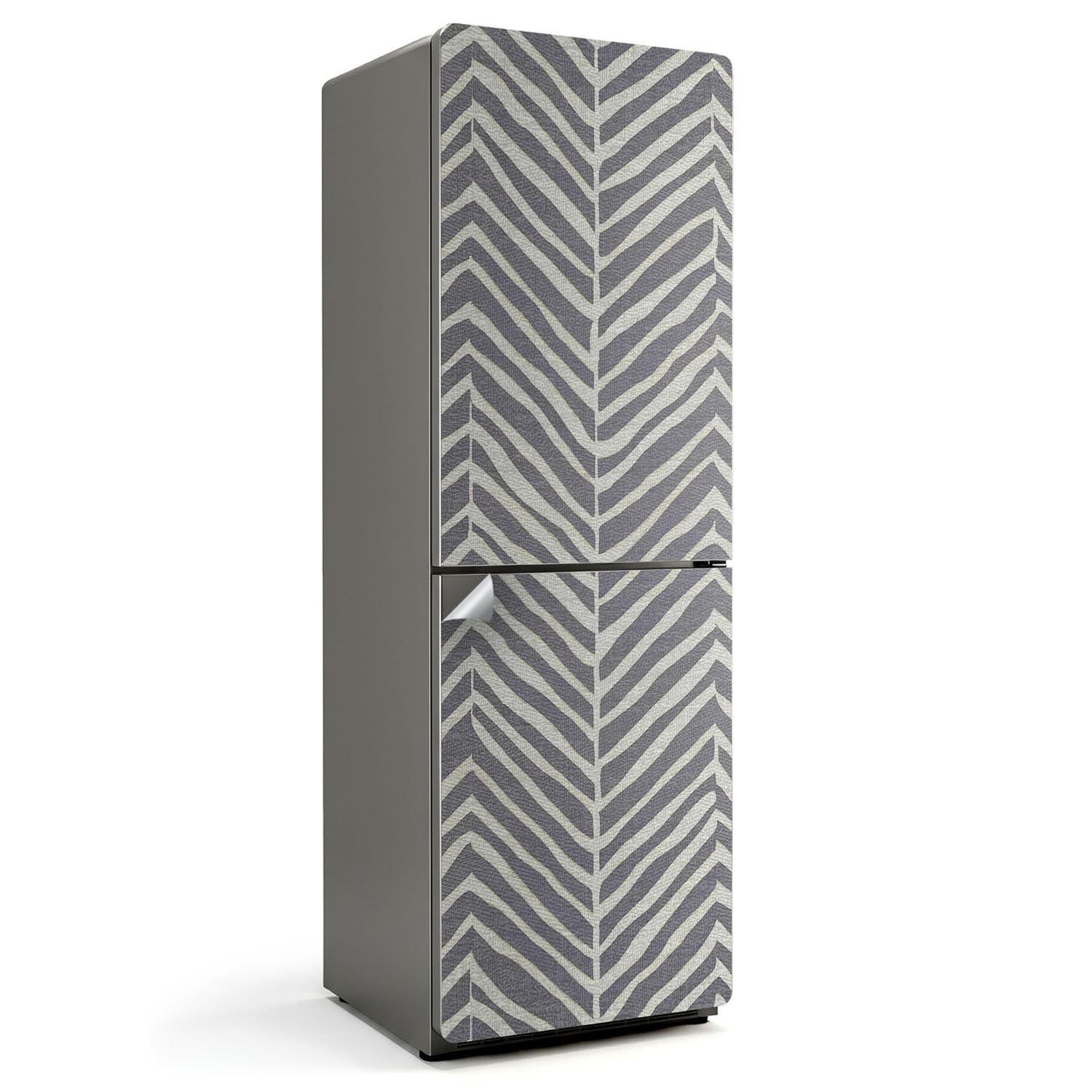 Sticker frigo 60x180 cm à motif zigzag pour dynamiser la décoration de votre cuisine