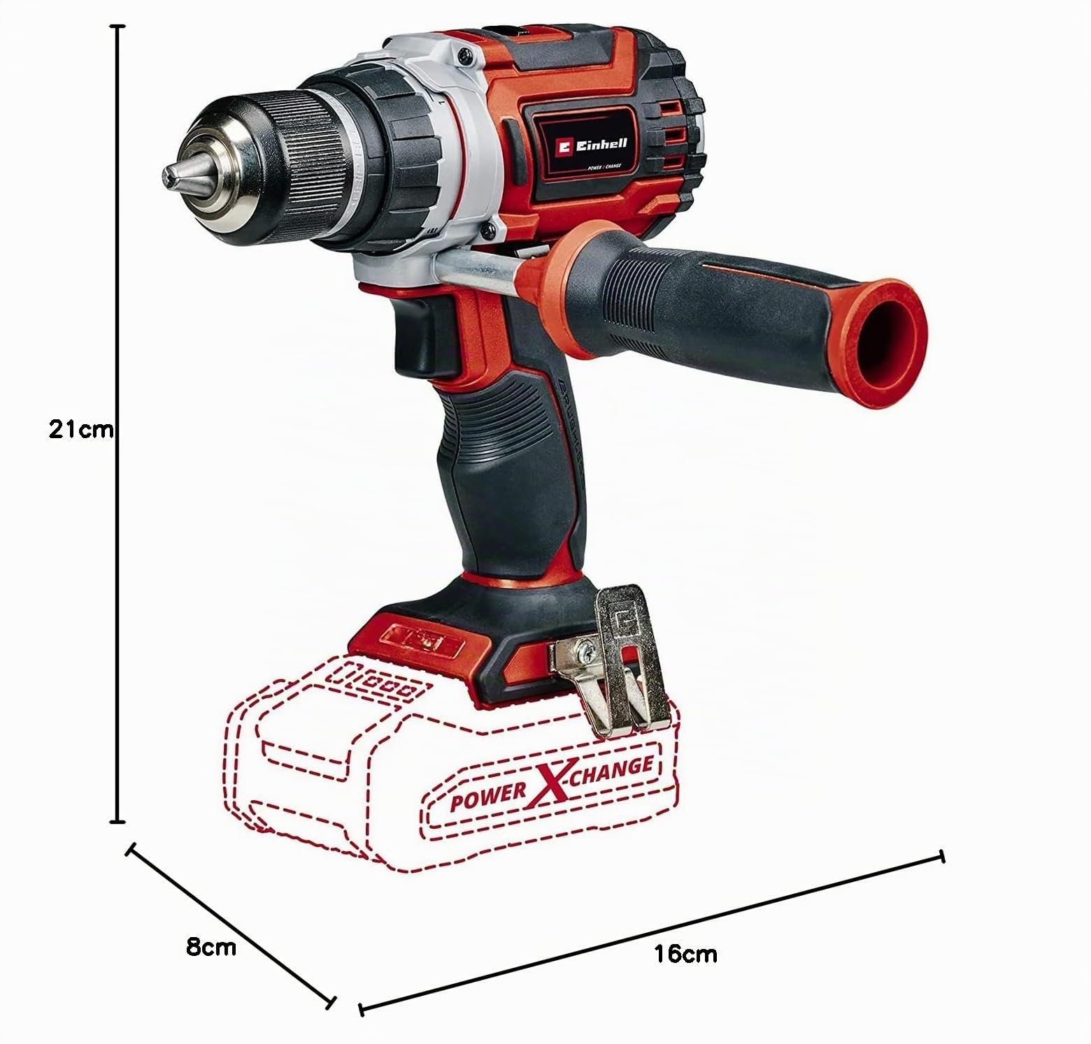 Einhell Professional Trapano avvitatore a batteria TE-CD 18/60 Li BL-Solo Power X-Change (ioni di litio, 18 V, motore senza spazzole, 2 velocità, senza batterie e caricabatteria)