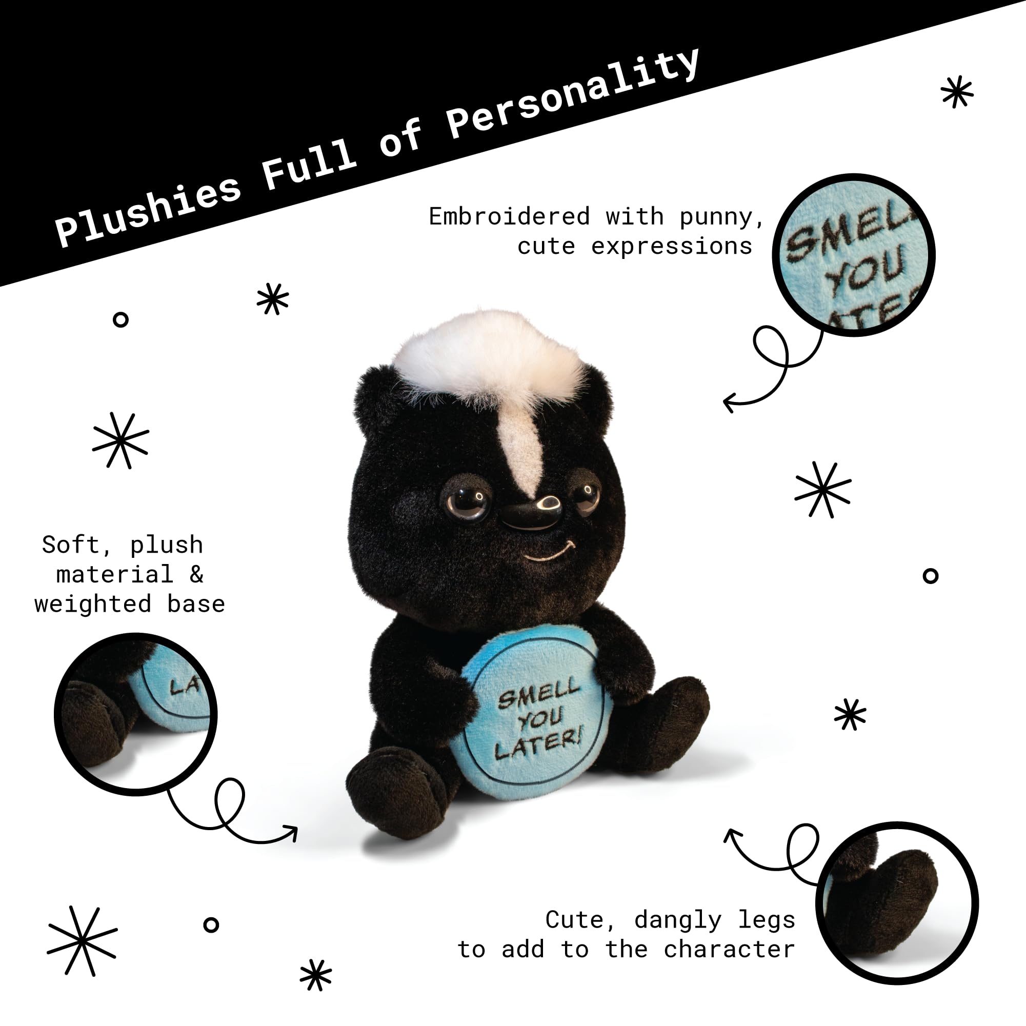 Amazon.com: Punchkins Skunk Plushie - Smell You Later Sassy Skunk 