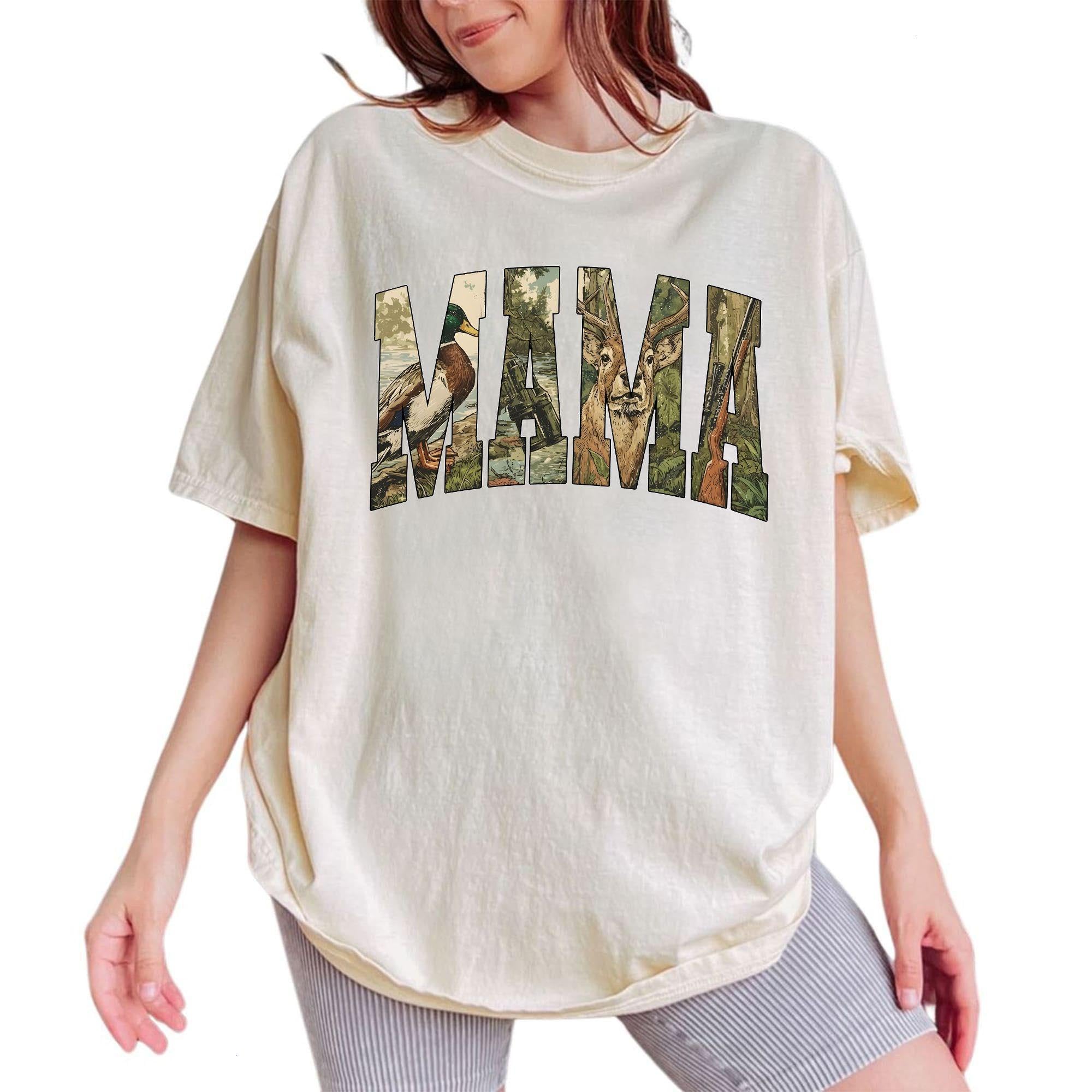 Camouflage Hunting Mama Shirt Comfor …