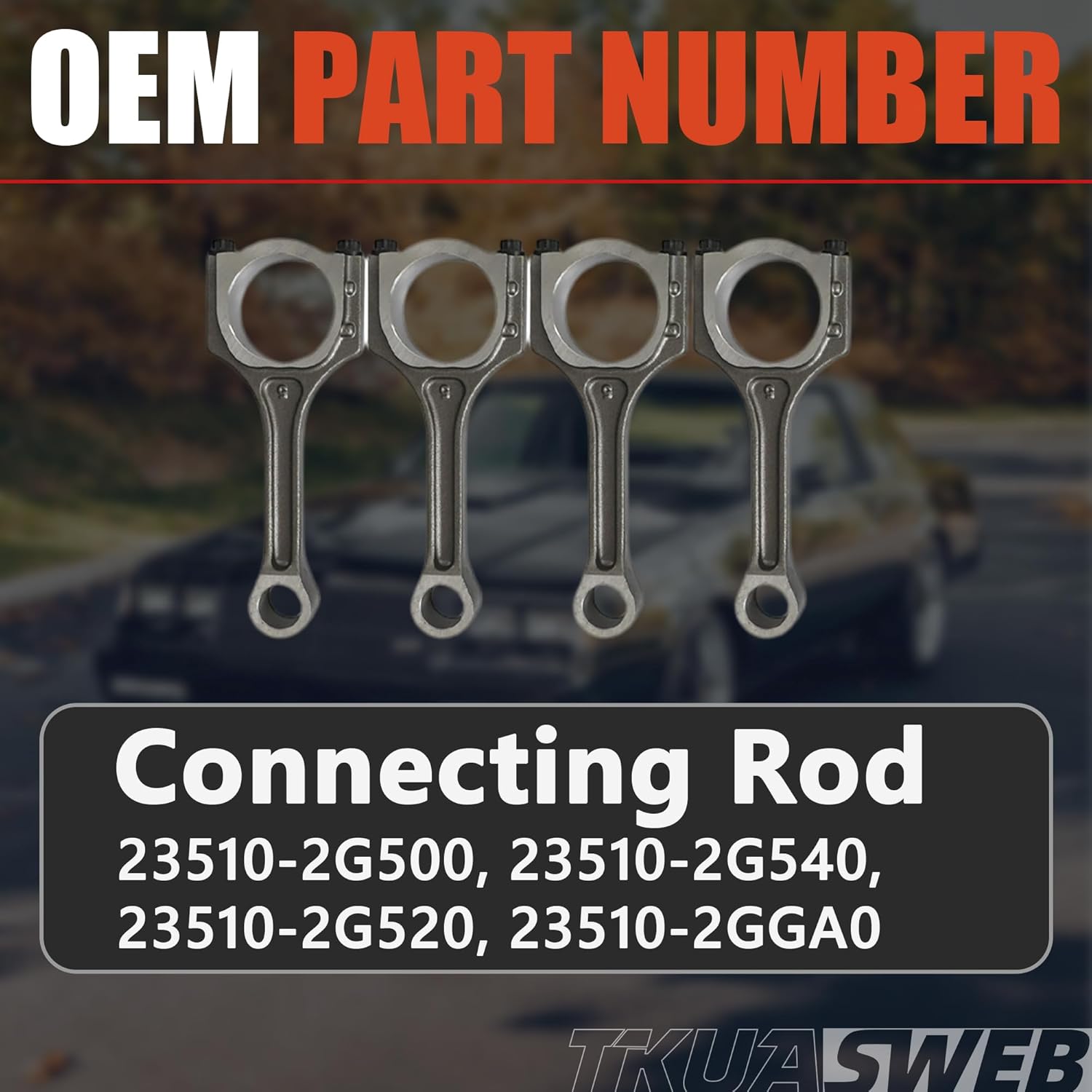 2.4 Engine Rebuild Overhaul Kit Crankshaft Piston Kit w/Con-Rods Bearings Fit For Hyundai Santa Fe Tucson Azera Kia Cadenza Optima Sorento Forte Sportage G4KE 2.4 2007-2021 23111-2G200