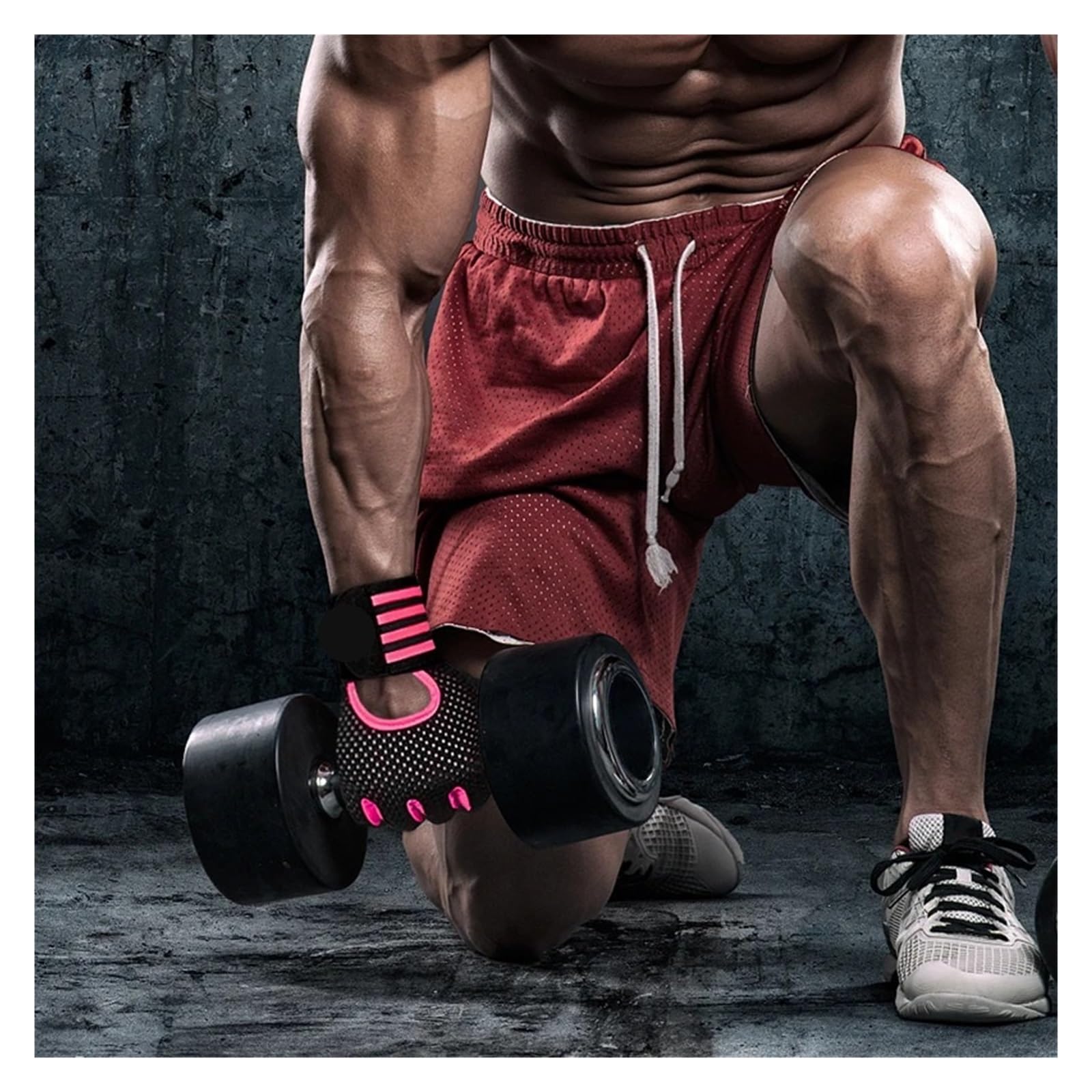 Guanti da palestra Guanti fitness da donna for uomo Guanti protettivi in ​​silicone antiscivolo for bodybuilding Guanti for sollevamento pesi Guanti da allenamento estivi traspiranti da palestra(Black