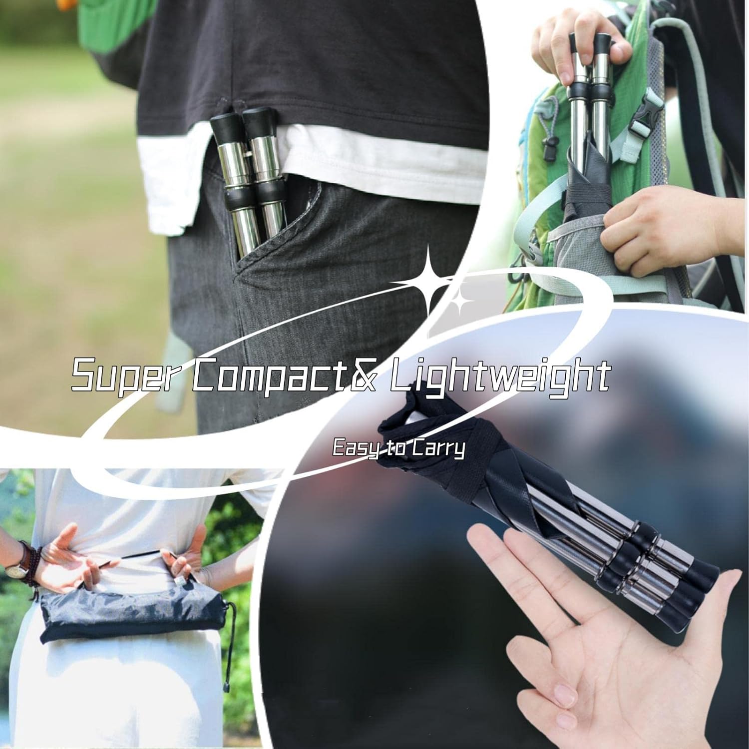 Ultra-Lightweight Stainless Steel Folding Camping Stool - Compact Portable Backpacking Stool with Carry Bag Supports 240 lbs 12.6” Folded Size for Hiking Travel Outdoor Events - Image 2