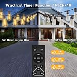 ST38 Outdoor 100FT String Lights with Remote, Waterproof Patio Lights with Dimmer and Timer, Outside Hanging Lights with 50+2 Shatterproof LED Edison Bulbs for Gazebo Backyard Deck Balcony 2200K
