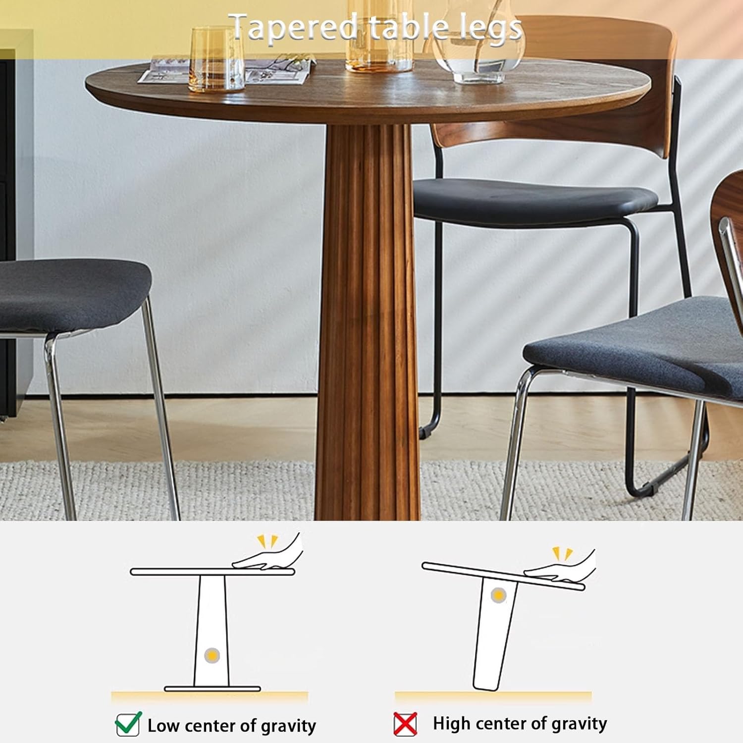 Office Reception Room Club Table and Chair Set, Coffee Table and Chair Set, Round Dining Table and 4 Chairs, Business Table and Chair Combination, for Reception Room, Living Room(31.5in/80cm