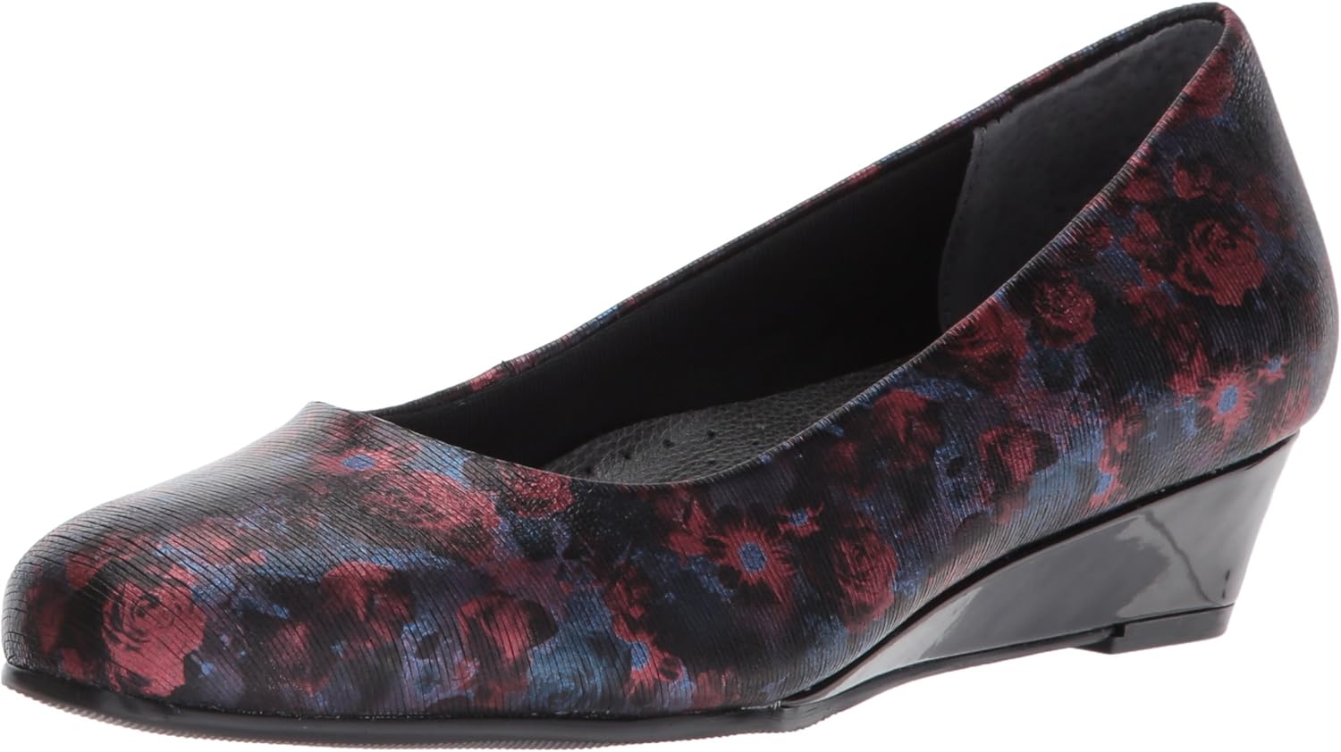 Trotters Women's Lauren Platform Pump, Navy Floral, 9 N US