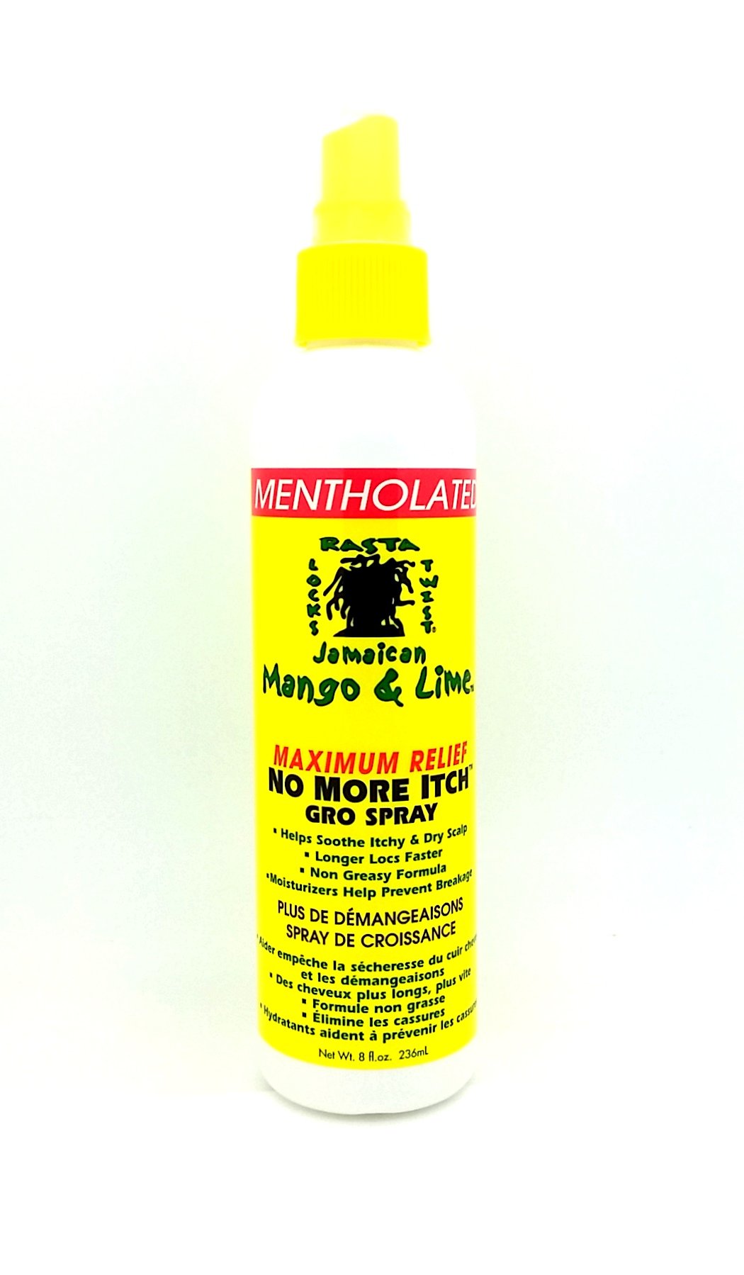 Rasta Jamaican Mango & Lime Mentholated Maximum No More Itch Gro Spray 8 oz