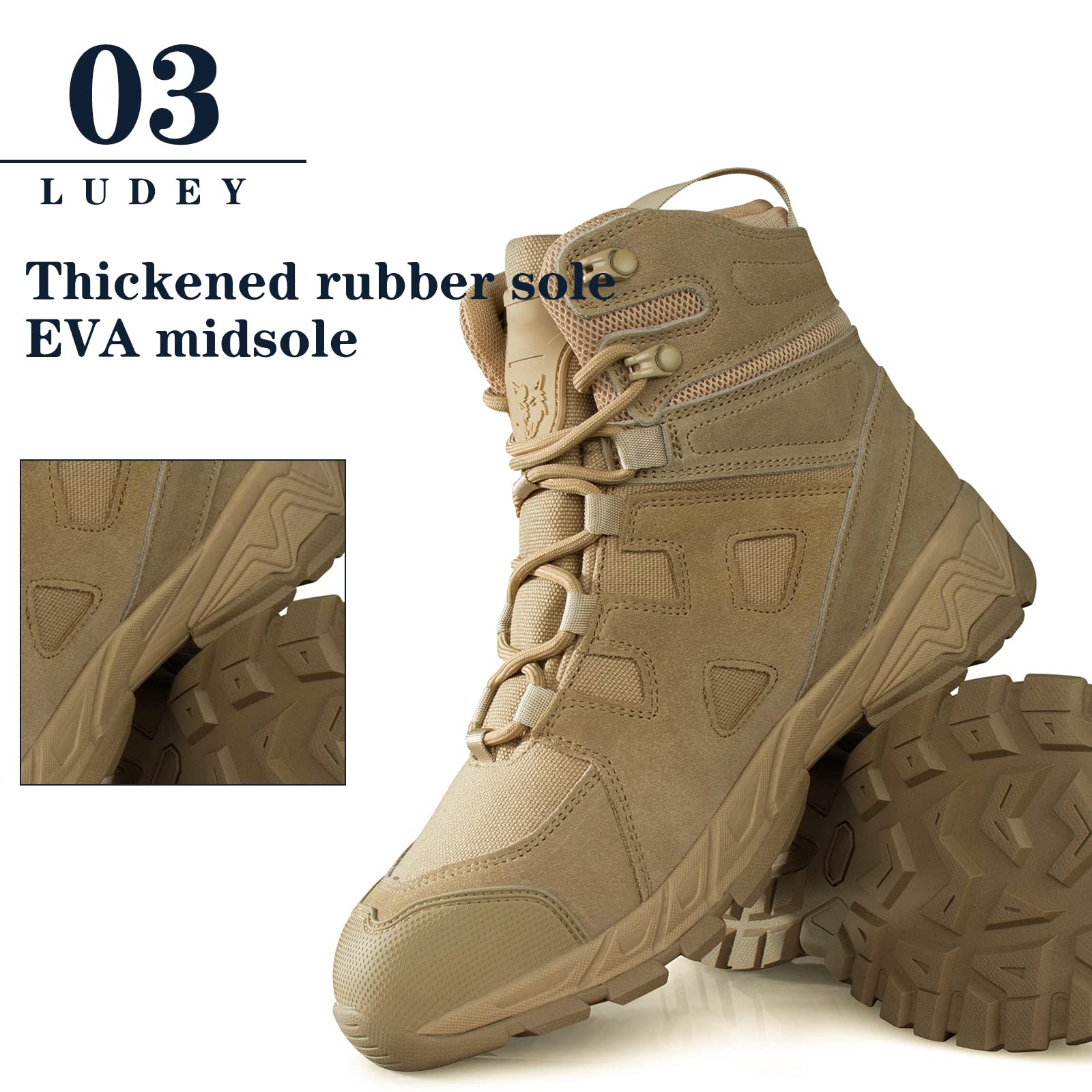 Buty Wojskowe dla Mężczyzn - Taktyczne, Bojowe, Antypoślizgowe, Policyjne, Patrolowe, Outdoor, Podróżne, Robocze, Trekkingowe, Biegowe