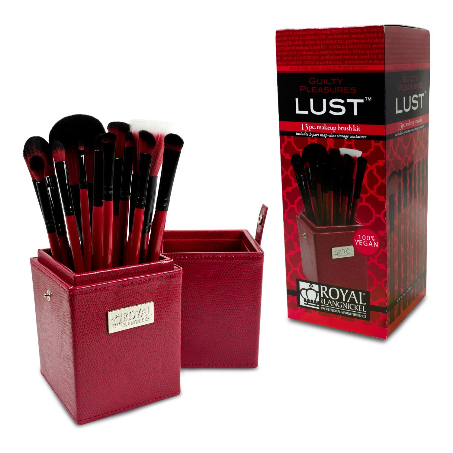 Royal & Langnickel Guilty Pleasures Lust Brush Box Kit - 12 Piece + 1 storage case.