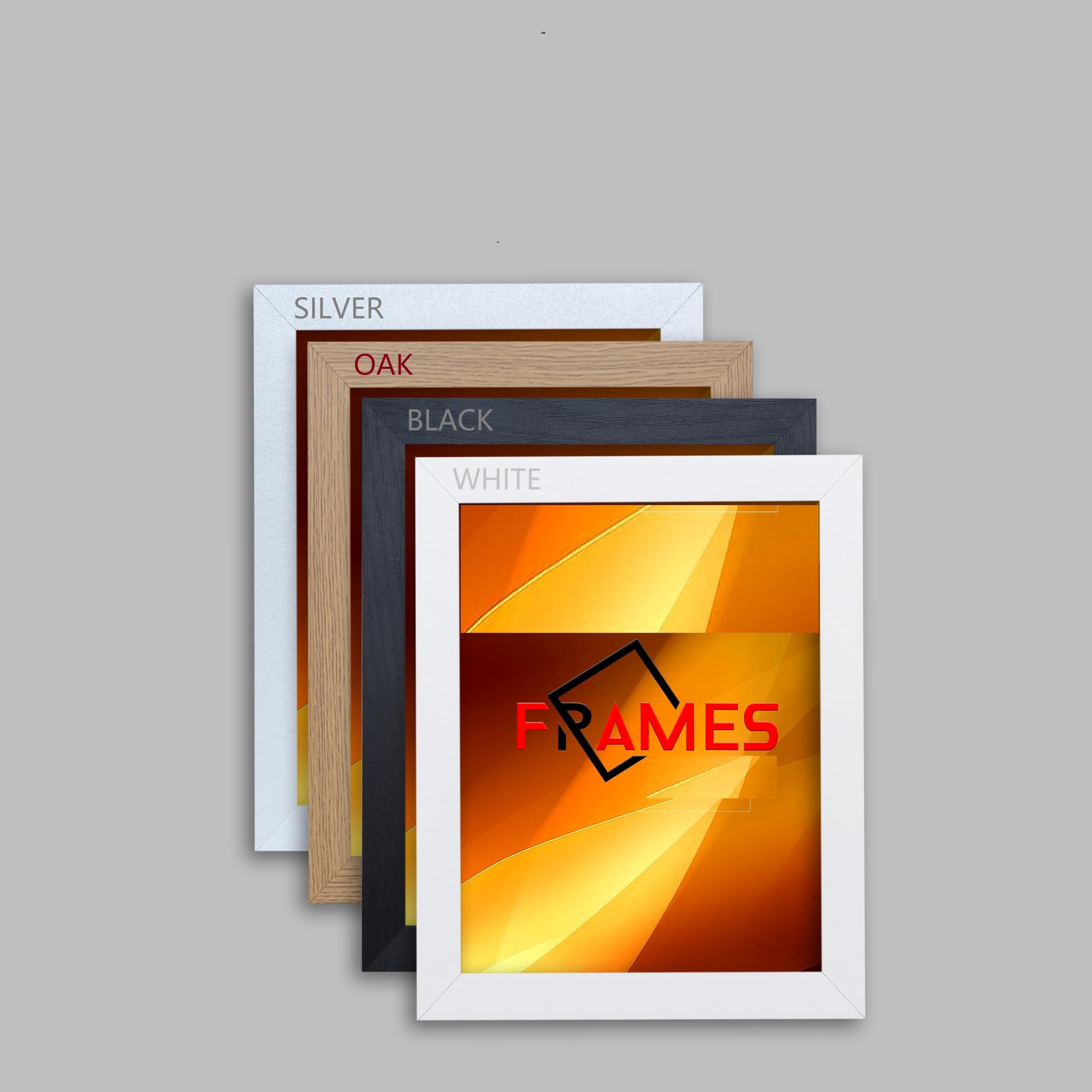 OPFR MODERN,A1 A2 A3 A4 A5Picture Frame Poster Frame PhotoFrames (SILVER, 36x24 INCH)