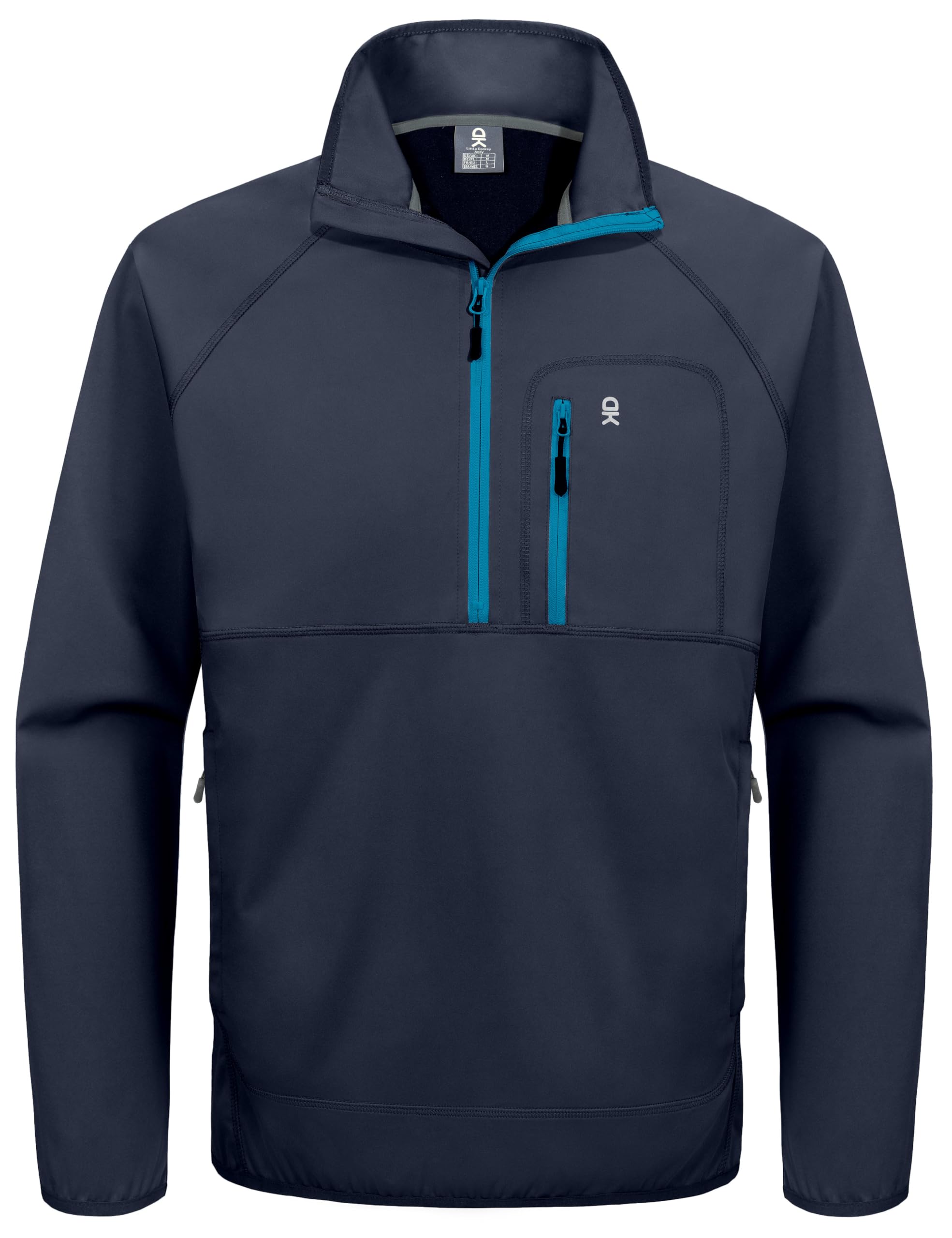 Little Donkey Andy Mens Golf Pullover Windbreaker 1/4 Zip Golf Jacket Waterproof Athletic Quarter Zip Pullover with 3 Pockets