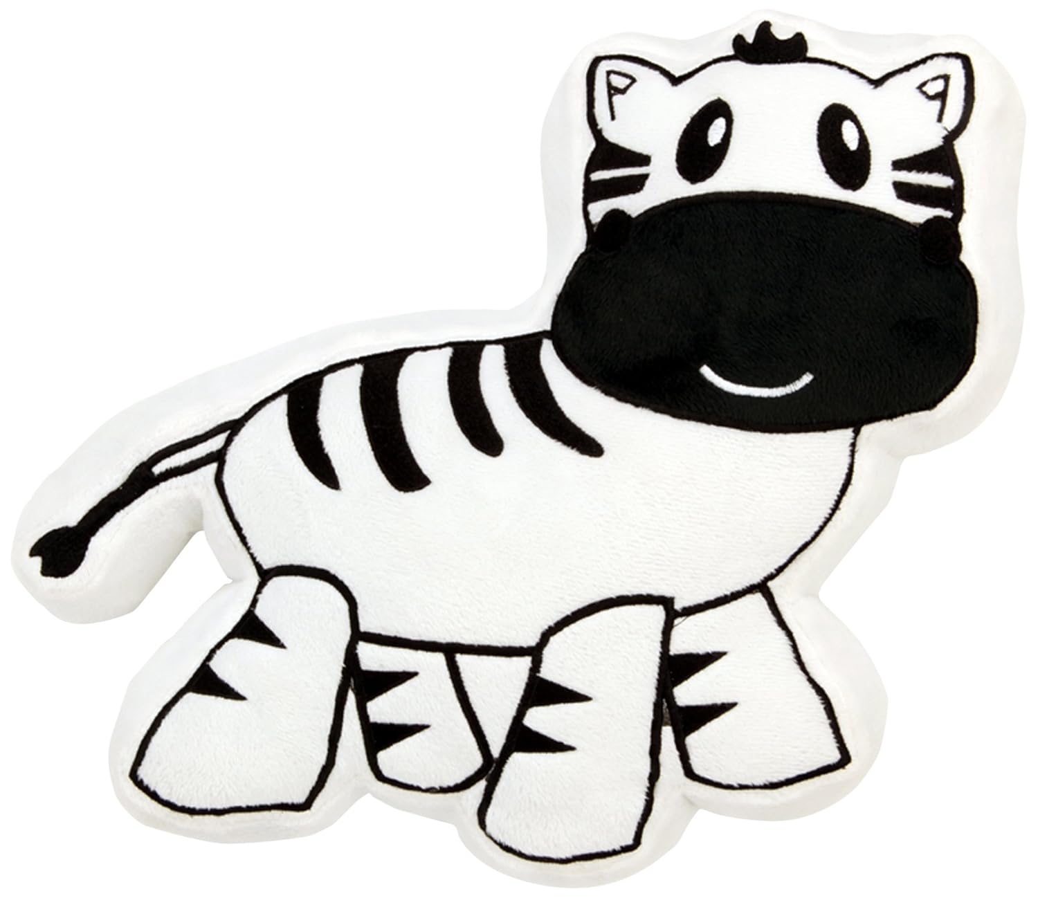 Jazzie Jungle Boy Decorative Pillow Zebra, White and Black