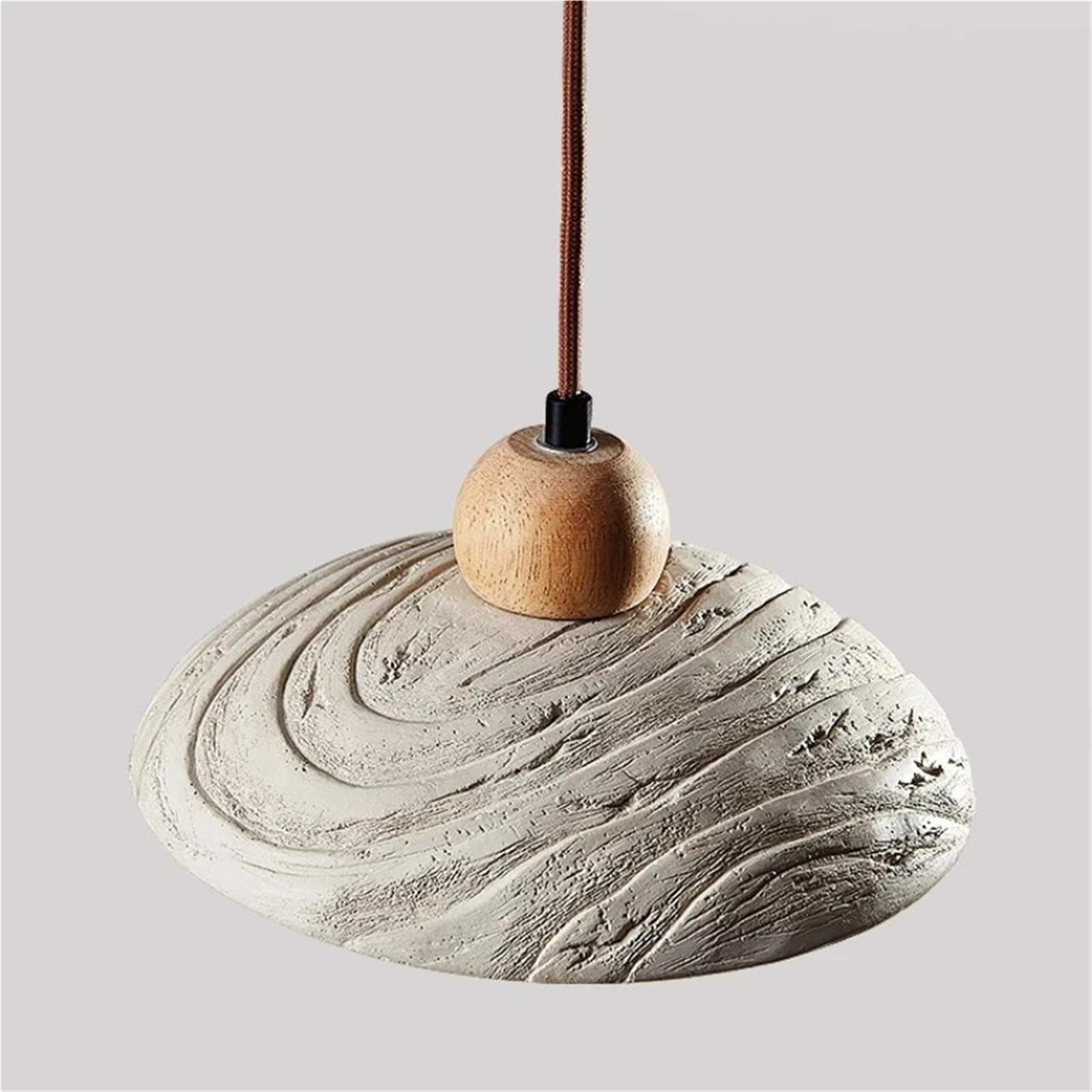XANAYXWJ Lámpara Colgante de Cemento Estilo lámpara Led, Accesorio de iluminación para Mesa de Comedor, Dormitorio Redondo para Restaurante, decoración, candelabro