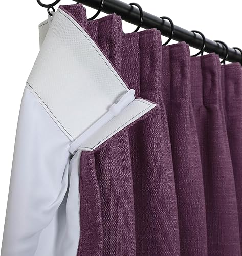Miniatura 70 de Drapifytex Cortina plisada de lino sintético, cortina para oscurecer la habitación, 56 pulgadas de ancho x 96 pulgadas de largo, cortina de cobre 26