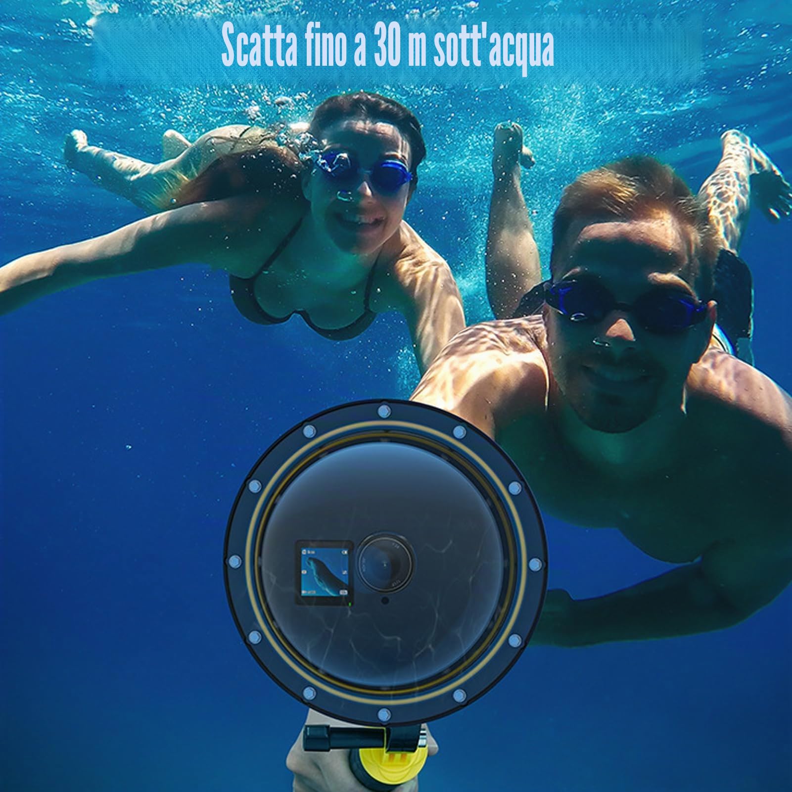 Dome Port Compatibile per DJI Osmo Action 4/3 Custodia Impermeabile Subacquea Protettiva Della Cupola Della Copertura Dell'obiettivo Della Copertura Dell'obiettivo Kit di Accessori Per Scattare