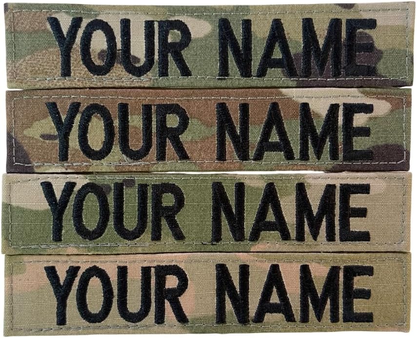 JSM Auto 4 pcs Multicam/OCP Name Tape & Army Tape (with Fastener)