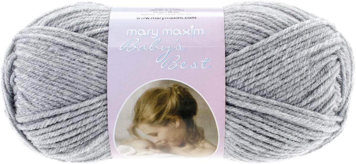 Mary Maxim Baby’s Best Yarn “Grey” 2 Fine DK/Sport Weight