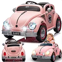 Mini Carrinho Elétrico Infantil Rosa 12v Com Controle