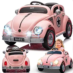 Mini Carrinho Elétrico Infantil Rosa 12v Com Controle