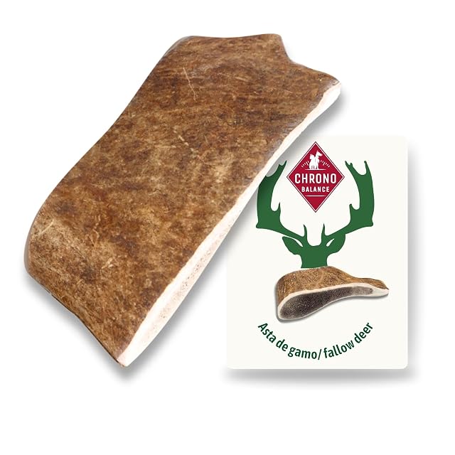 ChronoBalance, L Gamo asta de Ciervo para Perros, 100% Natural Snack para el Cuidado Dental