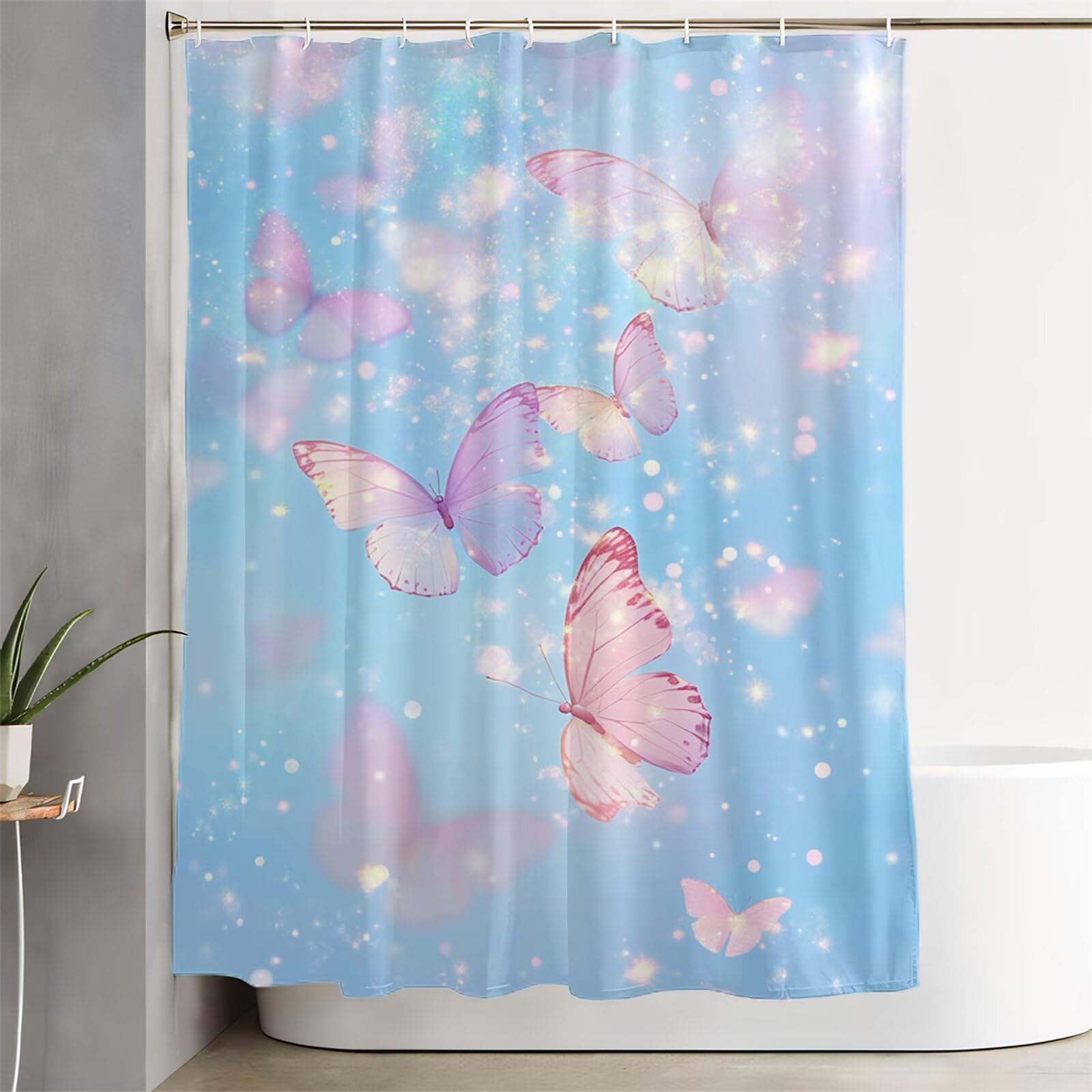 Rideau de douche avec ourlet lesté qui ne colle pas lavable imperméable 90x200