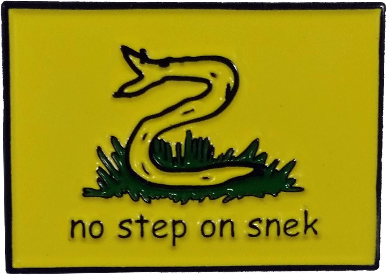 Amazon.com: Bent Wookie No Step On Snek 1 Inch Wide Ceramic Enamel Pin ...