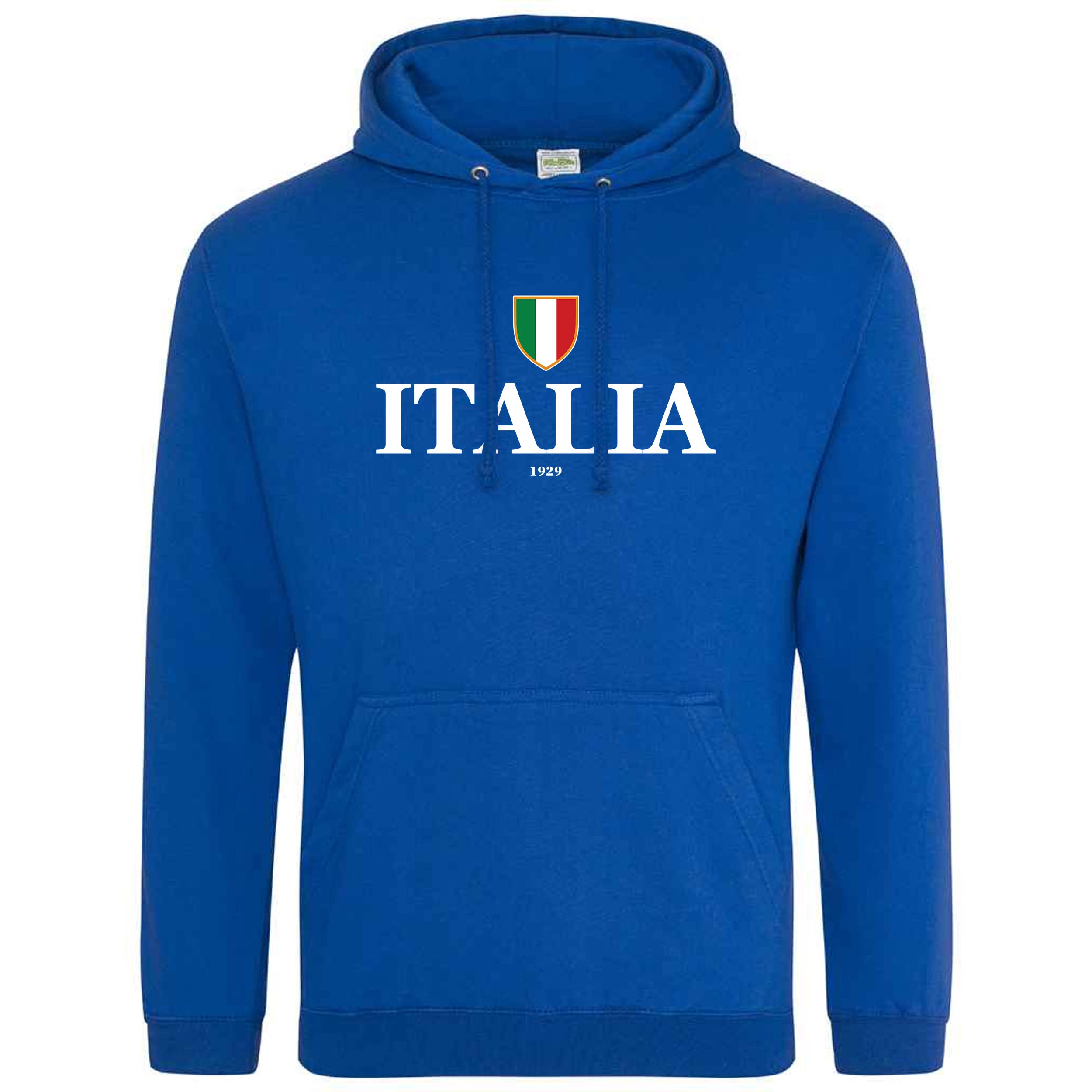 Italia Hoodie Mens Rugby Hoody Italian Flag Shield Nations Italy Supporter