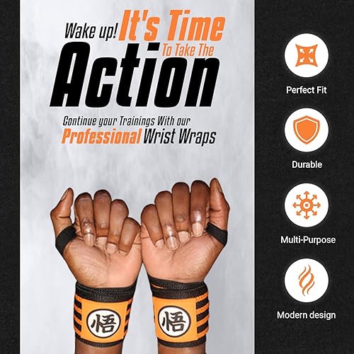 Miniatura 8 de Muñequeras de anime de 24 pulgadas para hombres y mujeres, 1 par cada una, accesorios de gimnasio para levantamiento de pesas, entrenamiento de