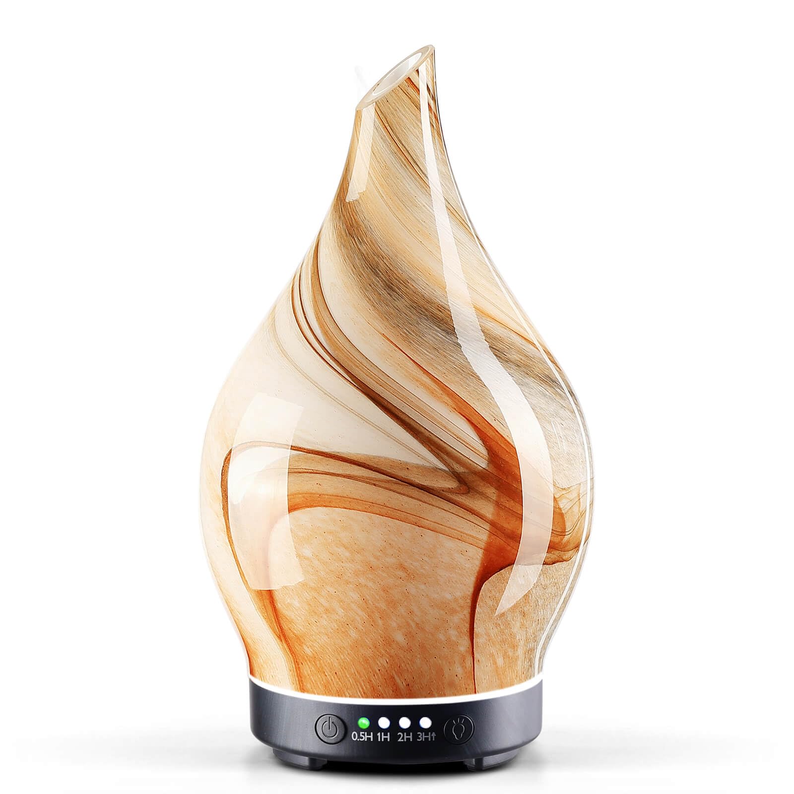 Porseme 280ml Essential Oil Diffuser Glass Color Changing Aroma Air Diffusers Aromatherapy Ultrasonic Cool Mist Humidifier 7 Running Hours Waterless Auto-Off for Sleeping, Yoga, Office, Spa (Desert) — view 18
