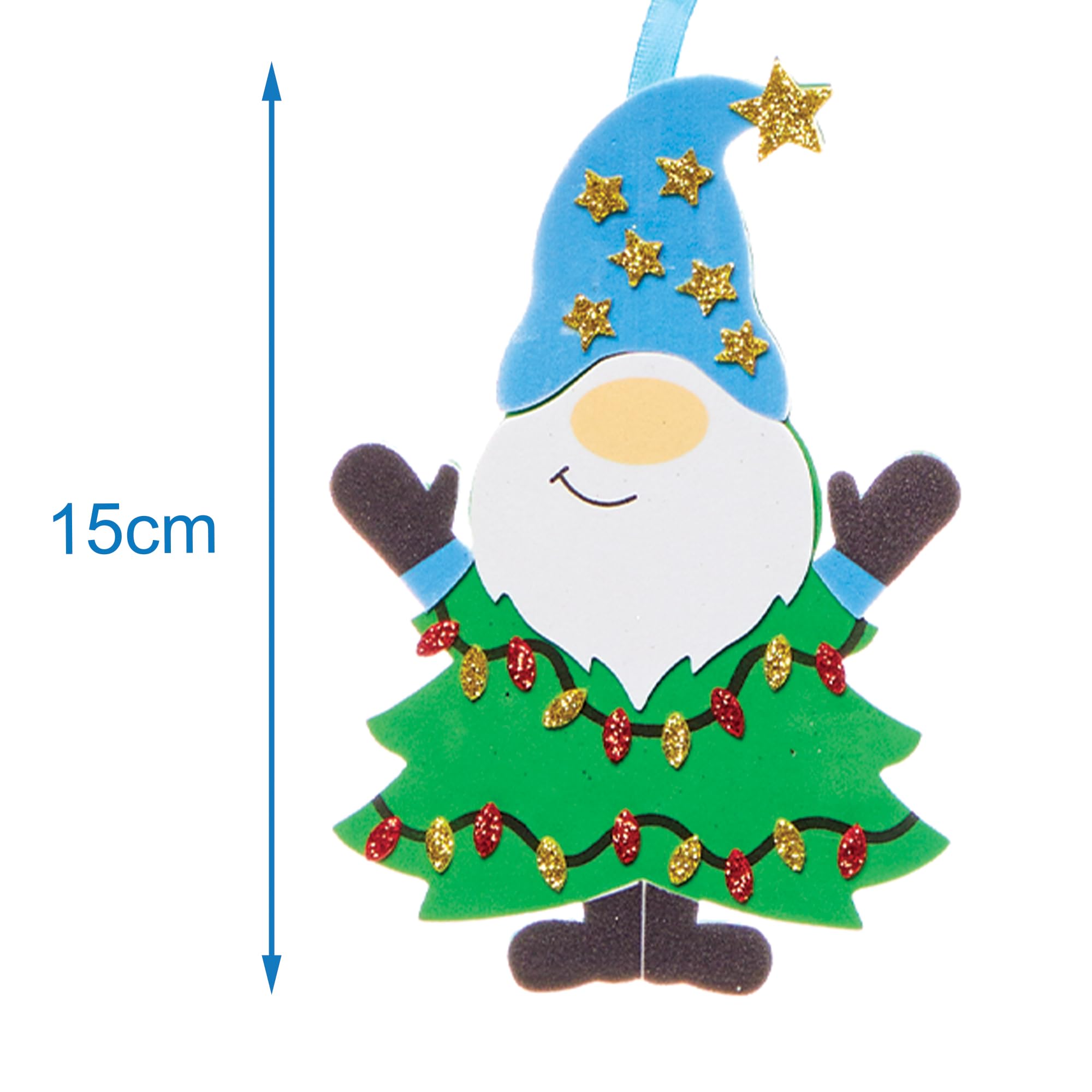 Baker Ross FX858 Christmas Tree Gonk Mix and Match Decoration Kits - Pack of 8, Christmas Arts and Crafts Decoration Kits for Kids - Image 4