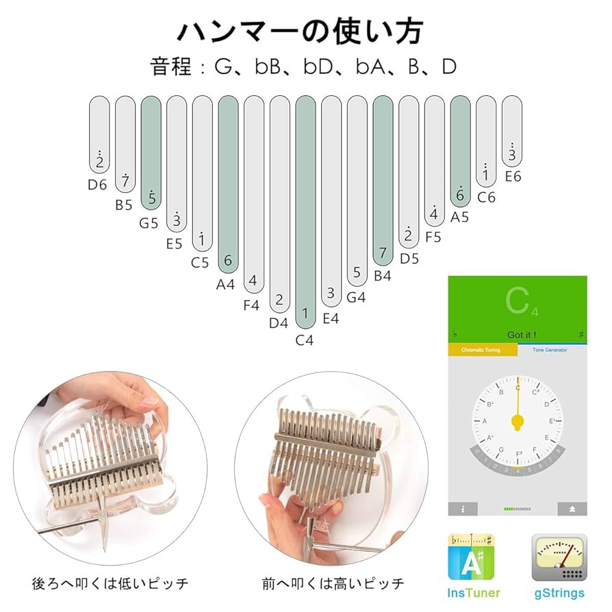 カリンバ AKLOT aklot 親指ピアノ　ムビラ サンサ専用ケース付鍵盤楽器 Amazon | AKLOT カリンバ17キー，アクリル素材 親指ピアノ