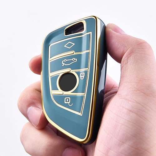 Miniatura 4 de ELOHEI Funda para llavero BMW, accesorios de funda para llavero BMW X1X3X5X6 y para Series 1257 TPU suave de alta calidad con protección completa de