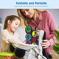 Vista 7 de Electronic Drum Set, 10 Pads Roll-up Drum Practice Pad with Drum Pedals & Sticks, Built-in Speaker with Headphone Jack, Great Christmas & Birthday