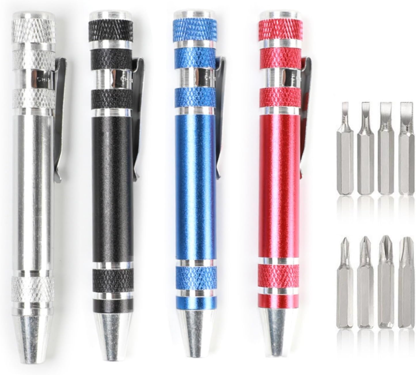 8 in 1 Screwdriver set Multitool Handy Tool Magnetic Screwdriver Precision Function for Mini Gadgets Portable Screwdriver Set Lightweight Repair Tool for Electronics Home and Automotive (red)