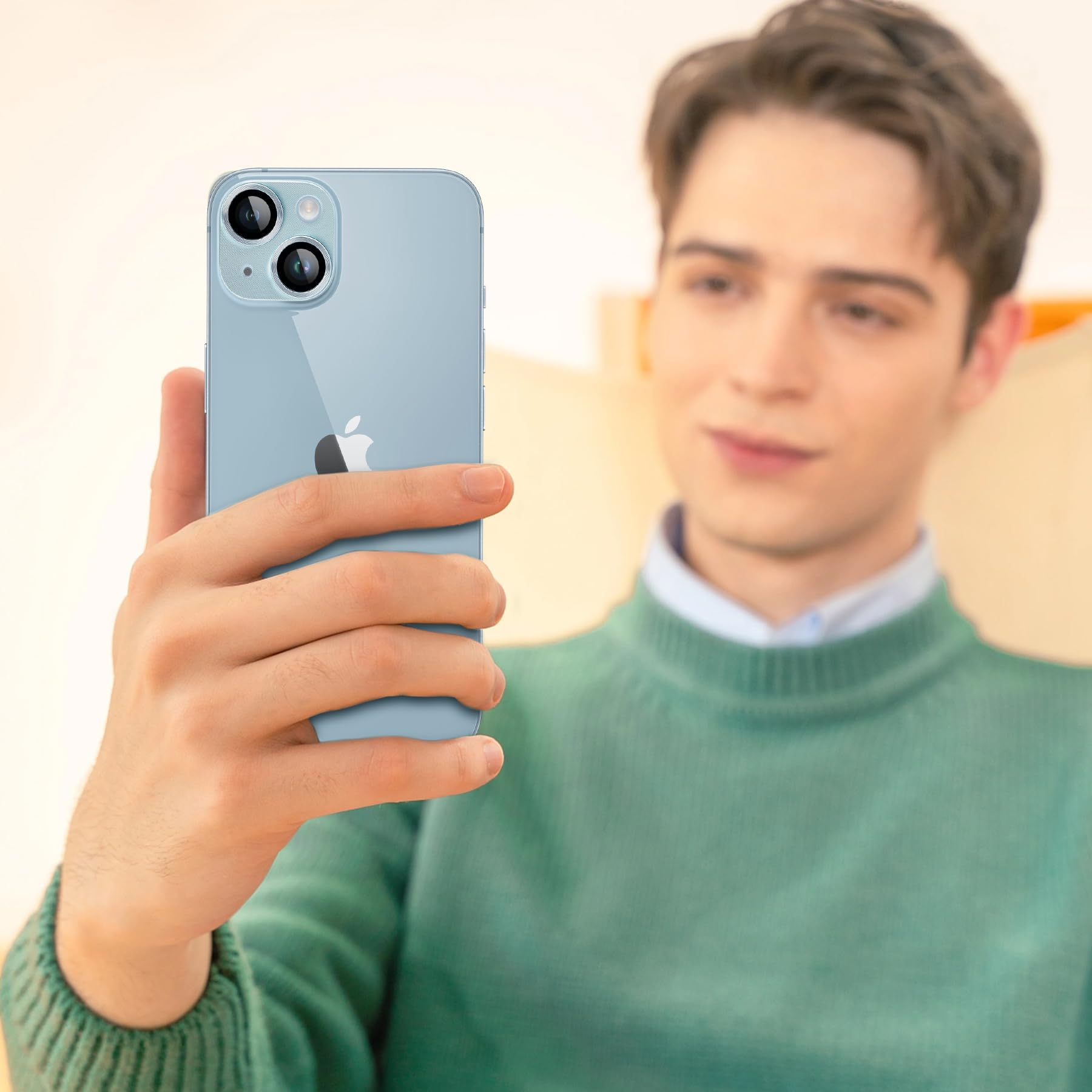 Diruite Protezione In Vetro Per Obiettivo IPhone 14 E 14 Plus – HD Antigraffio E Antiriflesso, In Alluminio, Vari Colori