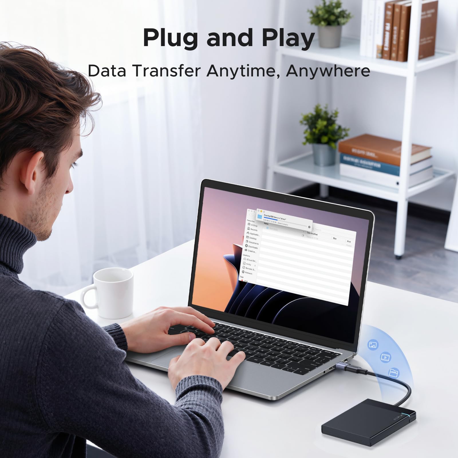 CableCreation USB C naar USB-adapter, USB 3.0 mannelijk naar USB C vrouwelijk converter, compatibel met laptops Logitech StreamCam VR Link- adapter voor opladen