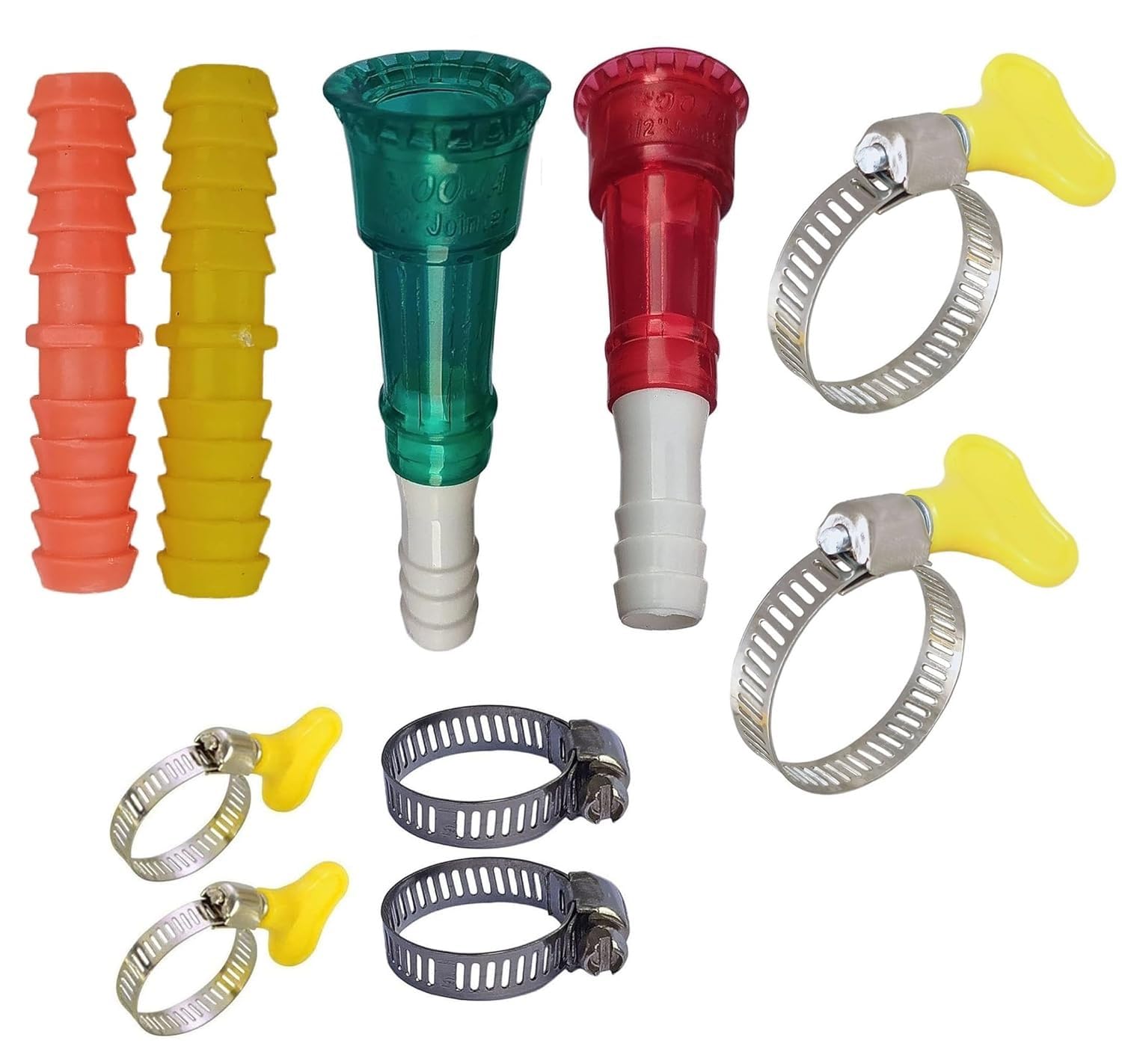 ESEKSAFAR Garden tool set 1/2"inch 2pc Pipe jointer & 2pc Tap connector 1/2" & 3/4" and 2pc SS clamp & 2pc 1inch and 2pc 1.25” inch Butterfly Hose Clamp (Pack of 10pc/set)-image-42