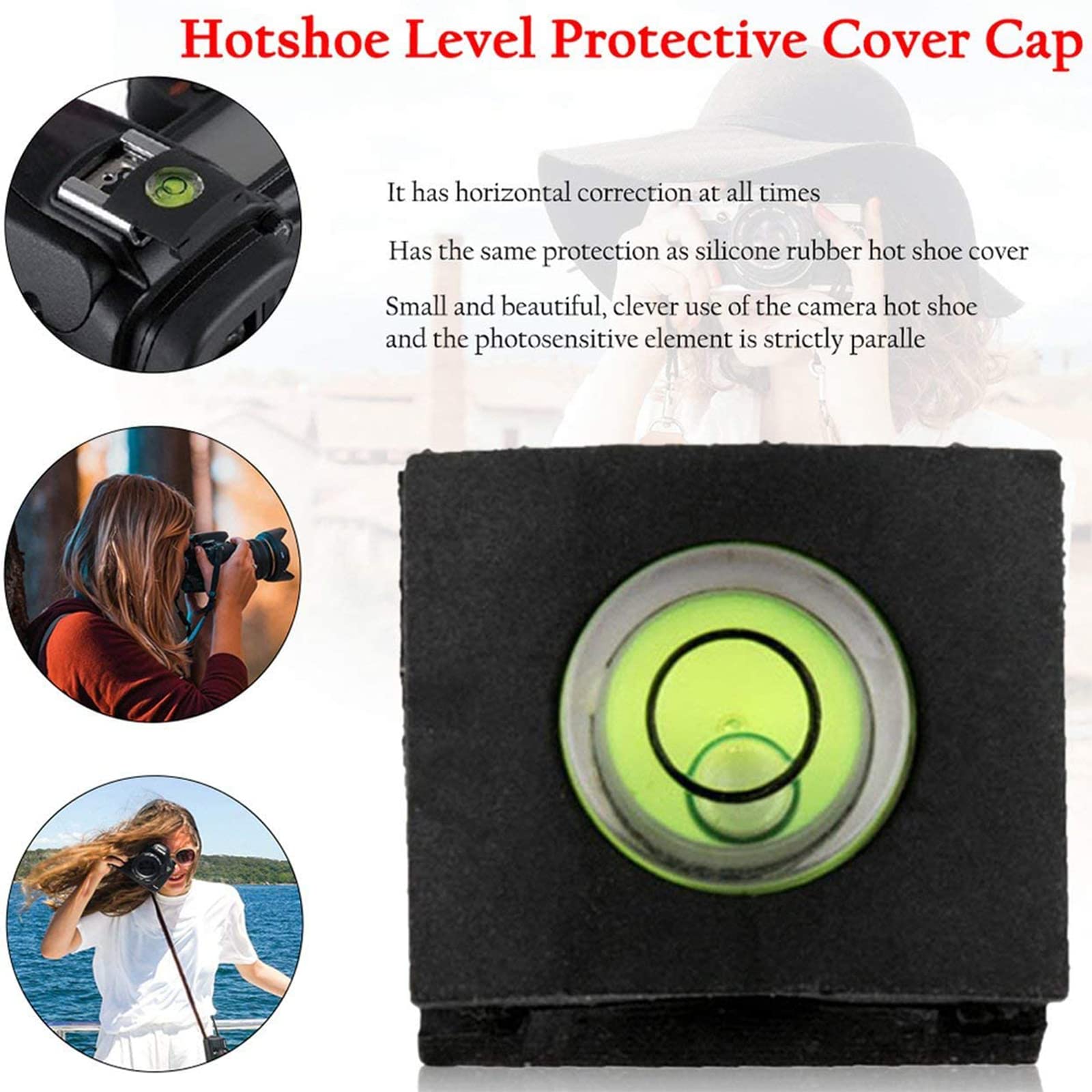 Set di 8 Coperture Hot Shoe, Copri Slitta Flash Esterno con Livella a Bolla D'aria, Fotocamera Copertura Hot Shoe, Livellatore per Macchina Fotografica Reflex, Coperchio Protezione Hot Shoe