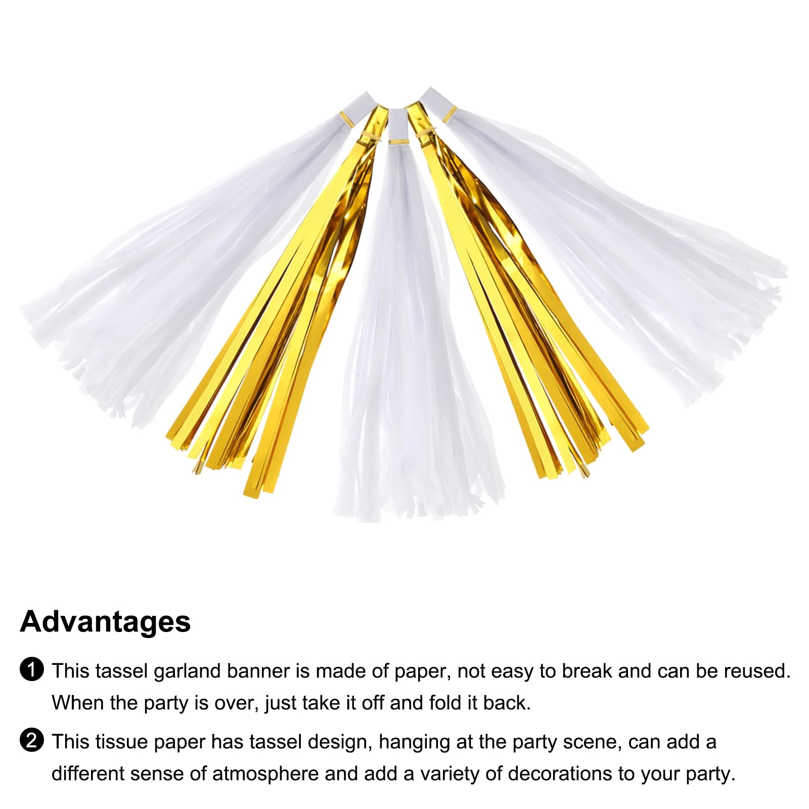 Quasten-Girlande In Gelb & Orange - Partydeko Für Jeden Anlass