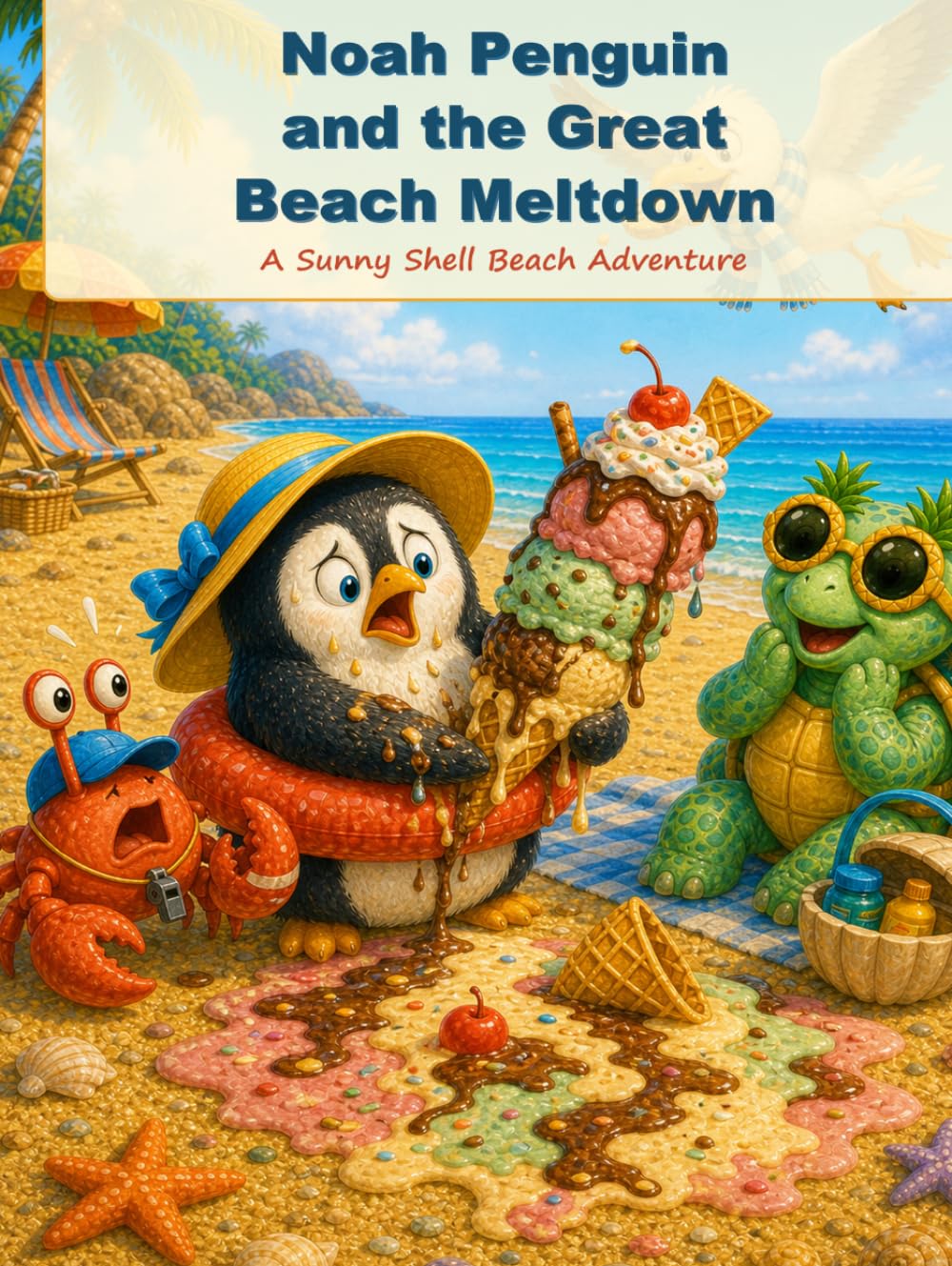 Noah Penguin and the Great Beach Meltdown: A Funny Sunny Shell Beach Adventure (Noah Penguin’s Silly Seaside Stories)