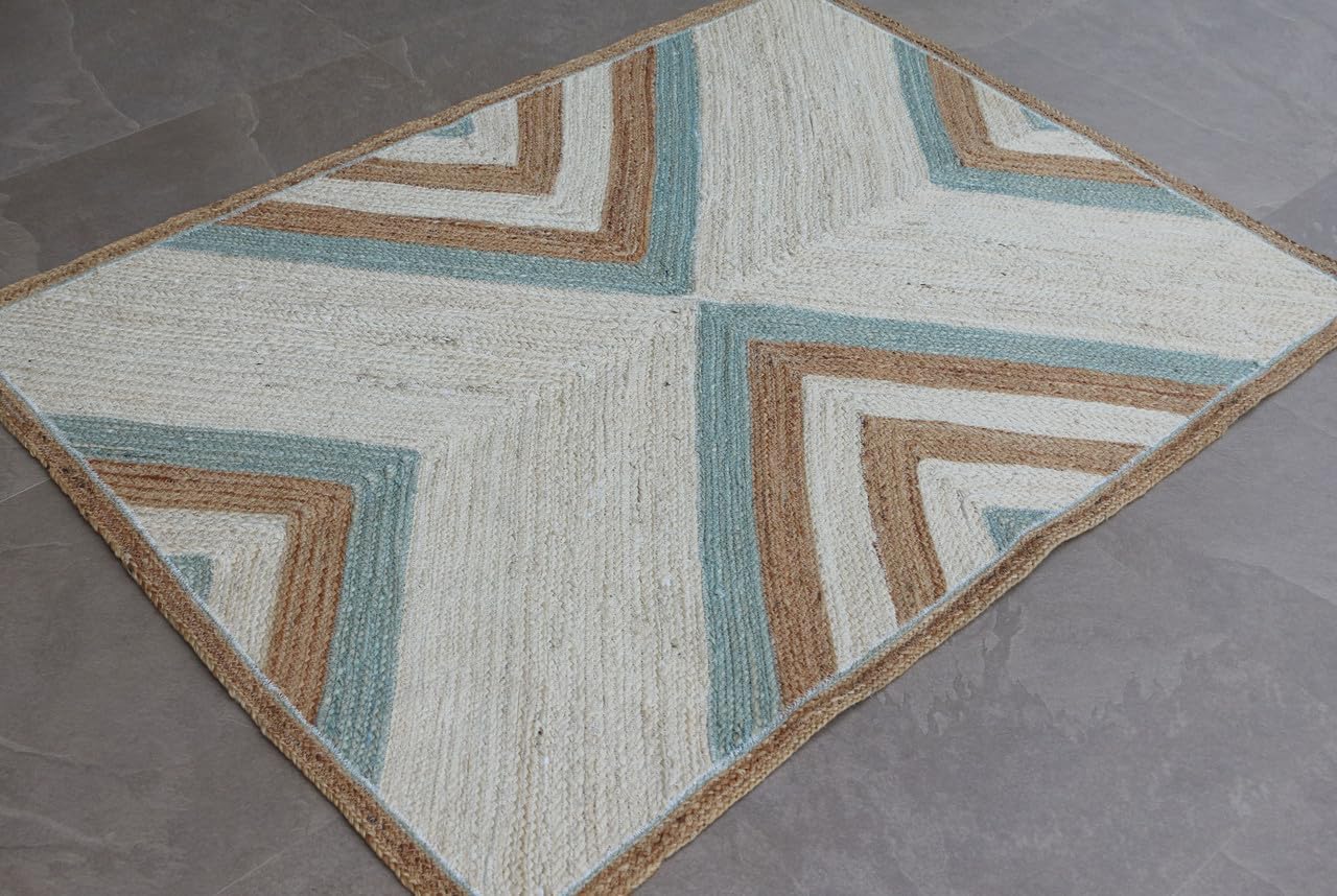 Brigham Handmade Natural Fiber Traditional Area Rug – Soft Texture, Durable Weave, Decorative Rug for Living Room & Bedroom
