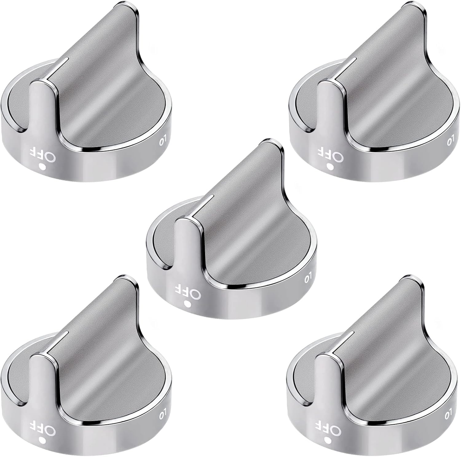 Techecook Upgraded W10766544 Gas Stove Knobs Replacement for WFG540H0ES1 WFG540H0ES0 Whirlpool Range Oven Knobs - Replaces W10430807 W10676228 AP5958476 4248219 EAP10067059 PS10067059 (5PACKS)