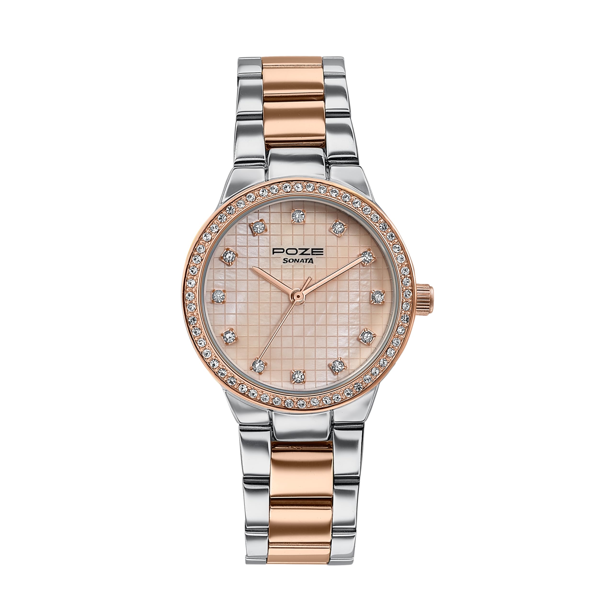 Bi Metal Breeze Quartz Gold Round Dial Women's Watch | Stainless Steel Material | Multi Color Band - SP80120KM01-image-25