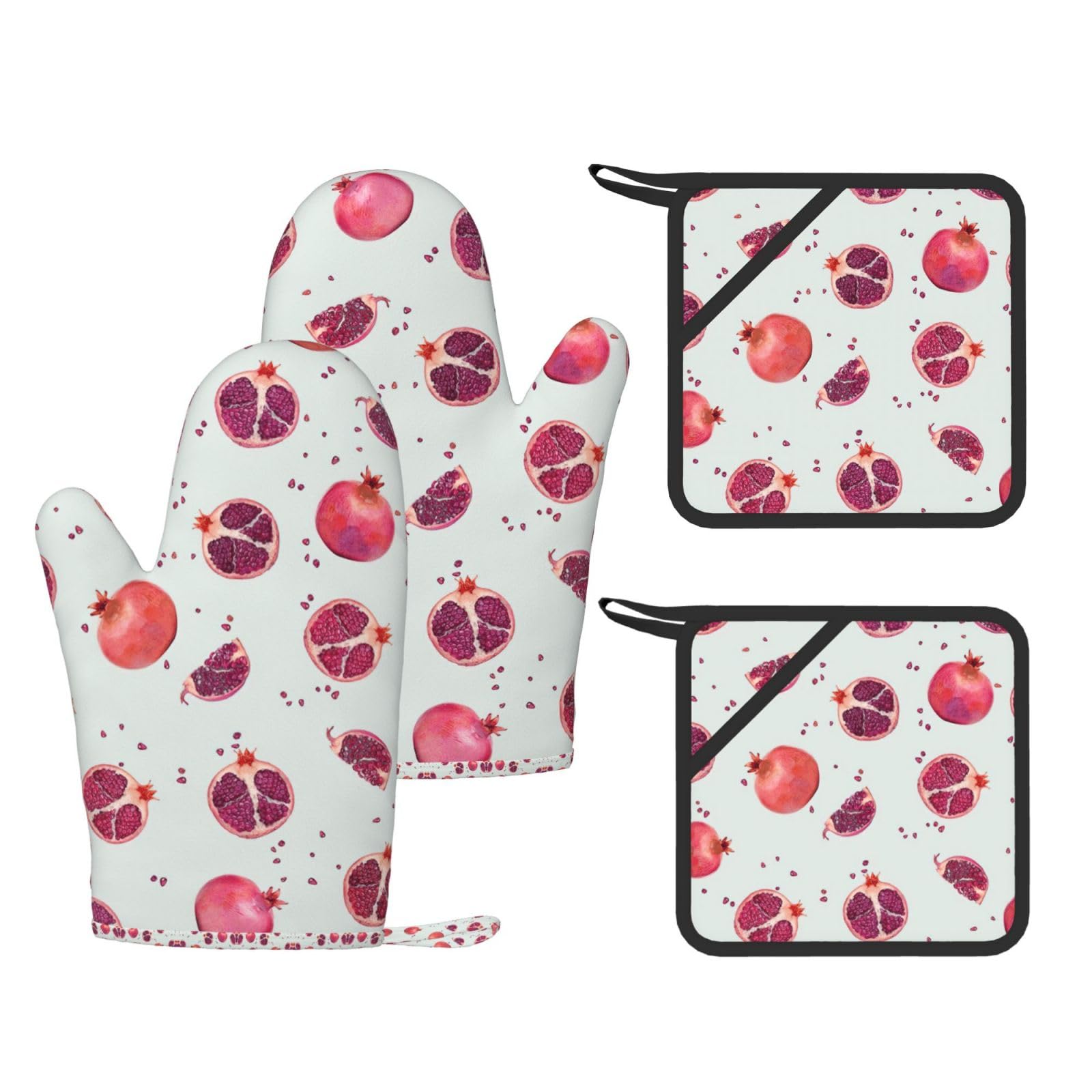 Maniques et gants de cuisine anti-chaleur en silicone avec poche ergonomique pour plat chaud