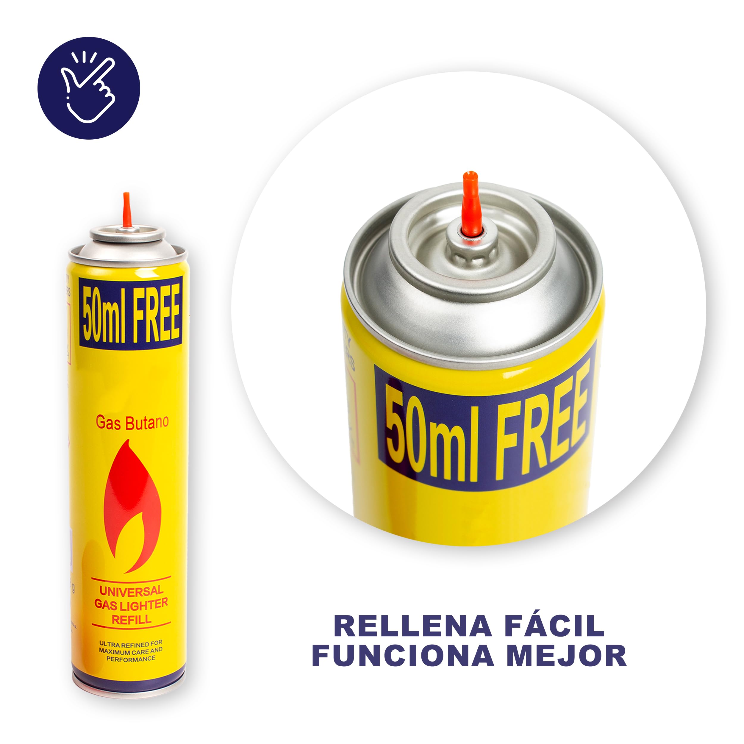 BESCH Pack de 12 Gas Butano para Mecheros 300ml – Recarga Universal para Encendedores Recargables, Compatible con Clipper, Válvula Precisa, Gas Ultra Refinado