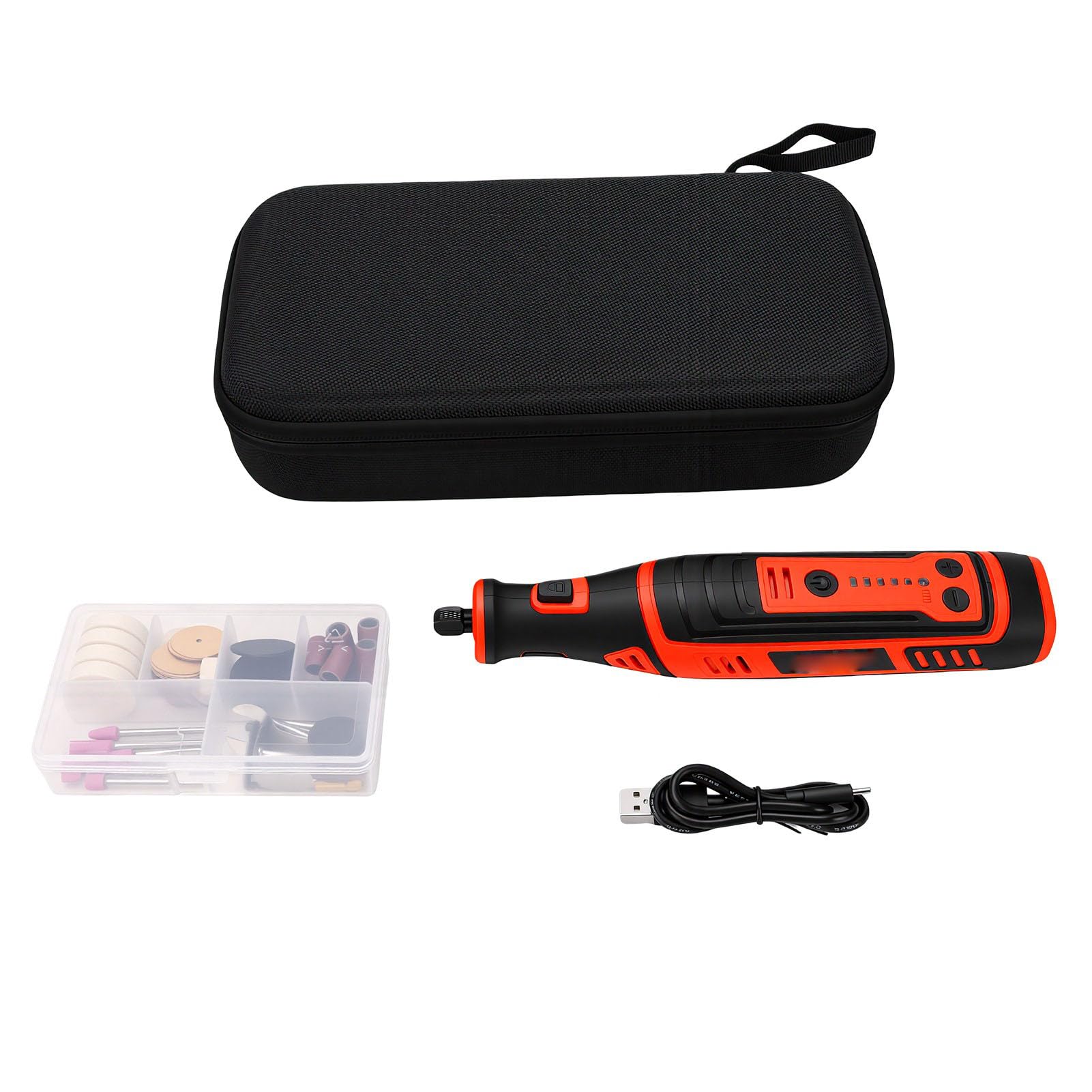 ViaGasaFamido Kit de Herramienta Rotativa Inalámbrica, 8000-28000 Rpm,