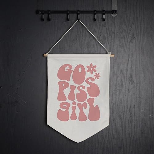 Miniatura 3 de Cartel para colgar en la pared con texto en inglés Go Piss Girl para colgar en la pared, diseño divertido y lindo para regalo, decoración de