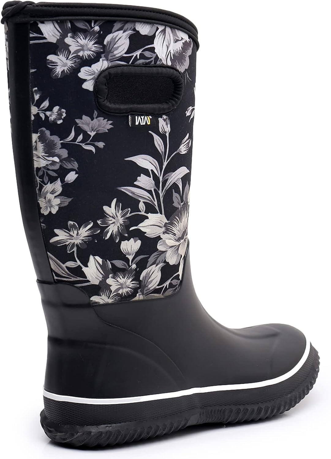 WTW Womens Mid Calf Rain Boots - Waterproof Insulated Neoprene Rubber Boots Mud Outdoor Hunting Garden Boots - Image 6