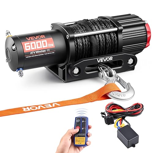 VEVOR 6000 lbs Electric Winch, 12V DC ATV/UTV Winch with