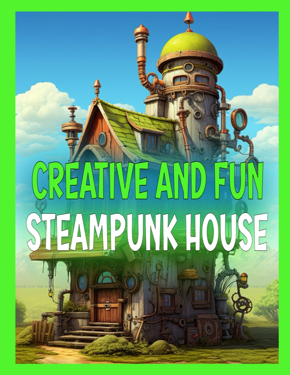 Creative and Fun Steampunk House: Alcohol Markers Coloring Book for Adults | Feel Stress Relief and Relaxation | Restore Harmony and Peace